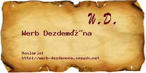 Werb Dezdemóna névjegykártya